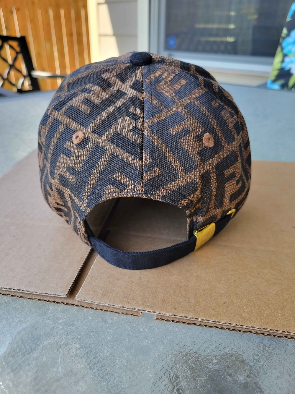 Fendi Roma Brown & Black FF Logo Baseball Cap - Picture 6 of 10
